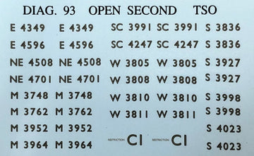 Diag. 93 Open Second TSO (2 Pack)